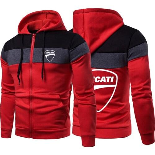 2021 Men Ducati Manga Custom Sports Hoodies Print Hooded Leisure Comfortable Comfortable Tops Pure Pullover Sweatshirts