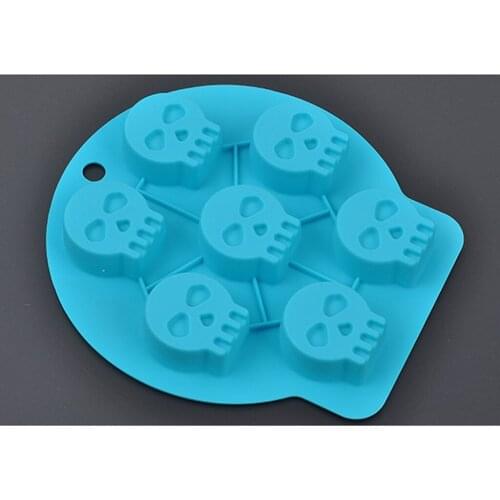 MagiDeal 4 Type Novel Silicone Sculpt Skull, Ghost, Bat, Witch Mold Fondant Chocolate Cake Decorating Baking Mold Safe for Oven
