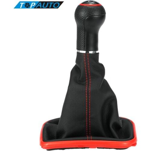 5 Speed Gear Shift Knob Gaitor Boot Cover PU Leather Dustproof for Volkswagen Bora Jetta 1999-2004 Golf Gti MK4 R32 1999-2005