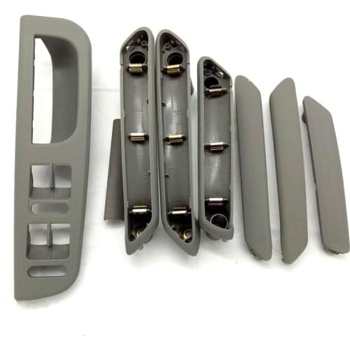 SKTOO SET Gray car interior door handle armrest and window switch Panel FOR VW Volkswagen passat B5