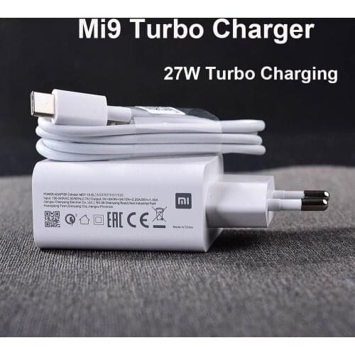 Original XIAOMI 9 27W Turbo Charger Cable 9V/3A Quick Adapter TYPE-C USB Line For Mi 6 8 9se 8se 10 Redmi Note 7 8 9 Pro K20 Pro