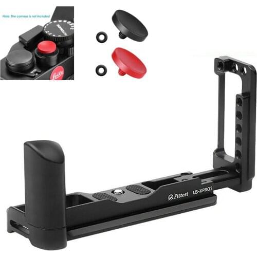 Quick Release L Plate Holder Hand Grip Tripod Bracket & Concave Shutter Release Button for Fujifilm X-PRO 3 XPRO3 Camera
