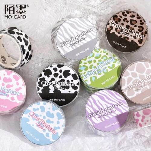 1PC Colorful Milk Cow Zebra Leopard Decorative Paper Washi Masking Tape Sticker Notebook Diary Decoration