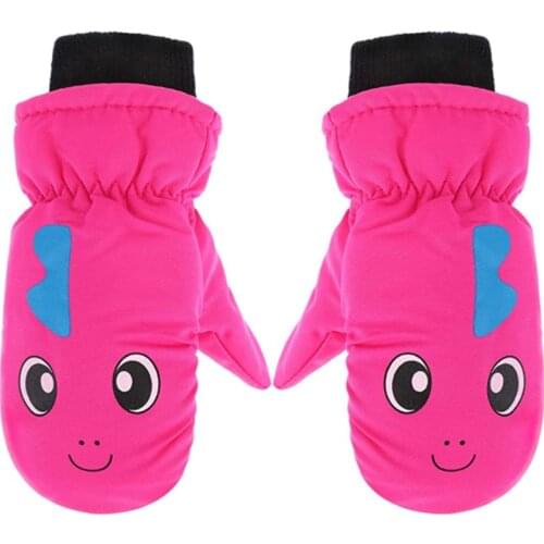 Children Thickened Cartoon Warm Ski Gloves Winter Cute Waterproof and Windproof Outdoor Gloves