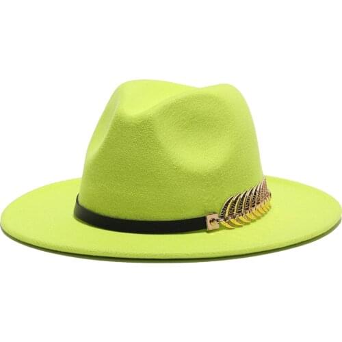 2021 winter fedora hats for women fashion Flat wide Brim Wool Felt Jazz Fedora Hats for men goth top vintage Fishbone cap