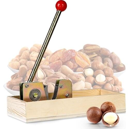 Nutcracker Walnut Opener Tool Nut Sheller with Wood Box Desktop Kitchen Tool for Hazelnuts Macadamia Nuts Pecan Almonds Walnut