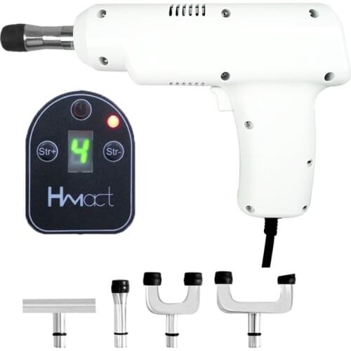 Chiropractic Adjusting Instrument Intensity Therapy Electric Correction Gun 4 Heads Adjustable Activator Cervical Massager