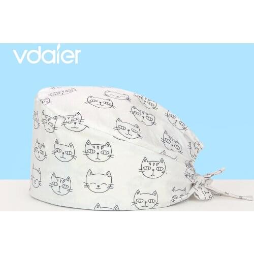 Pet shop Work Frosted hats Beauty Salon Work Cap cotton pet grooming Surgery hats Scrubs caps Dental Hospital caps nursing hat