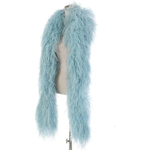 Beautiful Ostrich Feather Boa Wedding Stage Clothing Decoration Boa 2 meter 10ply Super Fluffy Real Ostrich Feather Shawl/scarf