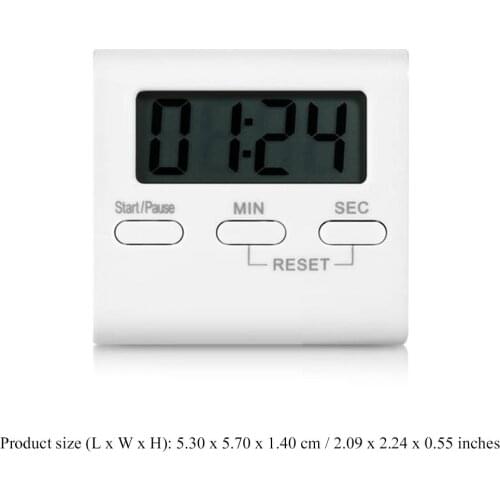 LCD Digital Screen Kitchen Timer Square Cooking Count Up Count Up Countdown Cooking Alarm Stopwatch Clock