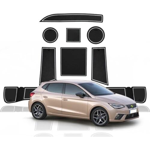 LFOTPP Door Groove Mat For Ibiza Typ 6F 2018 2019 2020 Hatchback Anti-slip Door Gate Slot Pads Auto Interior Accessories 9 Pcs