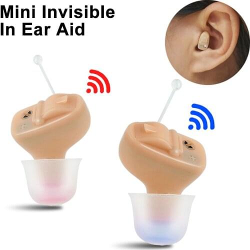 US Warehouse Best Mini Invisible Digital inner Ear Sound Amplifier Dropshipping Adjustable CIC Hearing Aids Left/right Ear