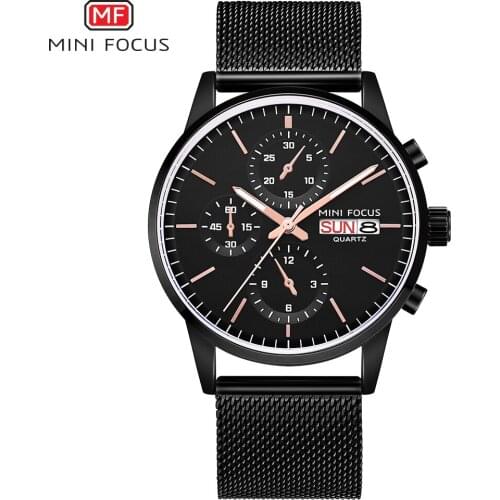 MINIFOCUS Mens Fashion Sports Quartz Watch Mens Watches Top Brand Luxury Band Waterproof Business Watch Relogio Masculino