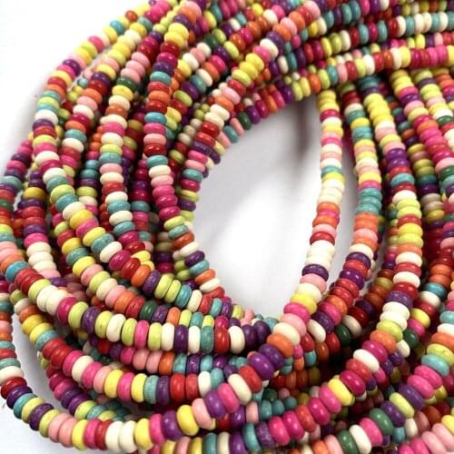 Natural Turquoises Clasp Shape Mixed Colors Loose Beads 3x6 3x8 3x10 3x12 mm for Making DIY Jewelry Necklace Accessories