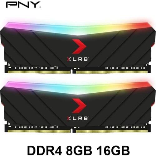 PNY DDR4 RAM 8GB 16GB XLR8 Gaming Epic-X RGB 3200MHz Desktop Memory CAS Latency of 16, 1.35 Volts supports Intel XMP 2.0