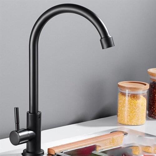 Rotatable Water-tap Single Outlet Kitchen Stainless Steel Sink