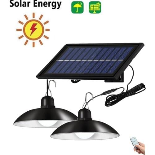 Retro Lampshade Solar Pendant Chandelier solar Light Steps Lamp Light-sensitive Wall Lights Security Outdoor Garden Fence lamp p