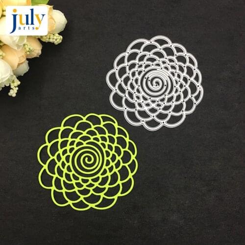 Julyarts Carbon Steel Material Frame Cutting Embossing Cutter Paper Silver Flower Cutting Metal For DIY Scrapbooking Craft Dies