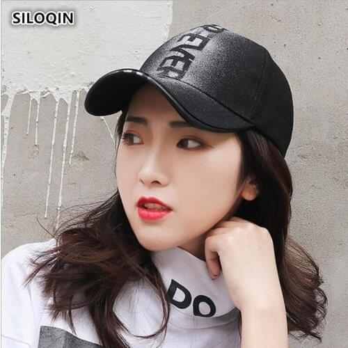 SILOQIN Autumn Fashion New Style Womens Ponytail Baseball Cap Adjustable Casual Wild Letter Solid Color Mens Motion Visor hat