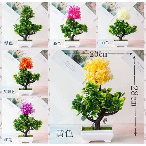 Home Garden Bedroom Living Room Bathroom Decoration Fake Plants Bonsai Green Small Tree Potted Bonsai Festive Party Supplies