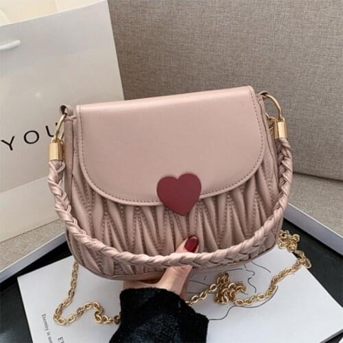 High quality Leather Vintage Chain shoulder bags for women 2020 brand new luxury strap handbags Baguette tote Underarm bag sac