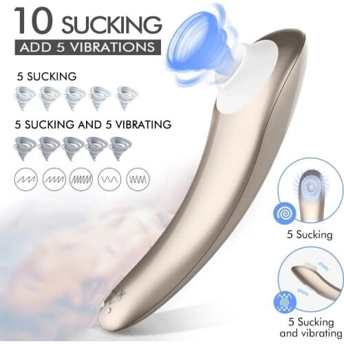 Sucking 10 Frequency Vibration Women Sex Toys Clitoris Orgasm Female vaginal Massager Adult Sex Tool Vibrator Sex Masturbation