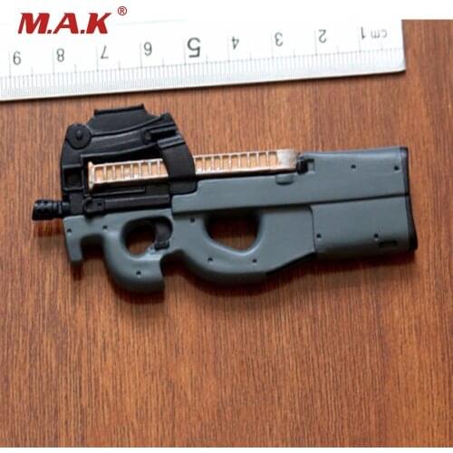 1/6 Scale Black Rifle Gun P90 Weapon Model Toy Fit 12'' Solider Figure Accessory