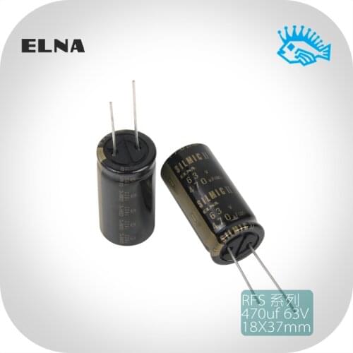 1pcs/5pcs ELNA 63V470uf 63V SILMIC II generation RFS series fever audio electrolytic capacitor copper feet 18x37mm
