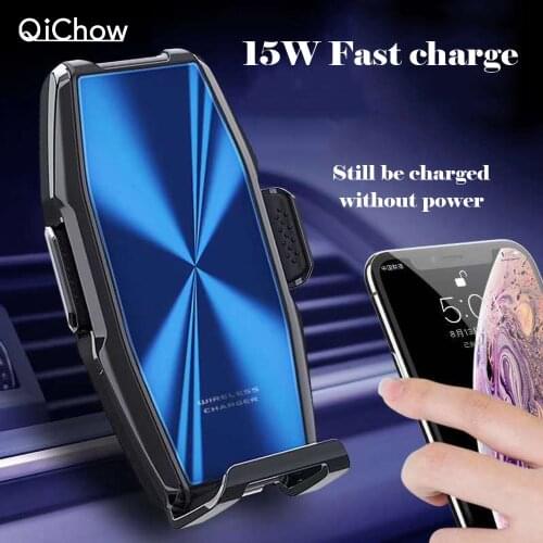 15W Qi Car Wireless Phone Charger Automatic Clamping Fast Charging Phone Holder For Huawei P30Pro Xiaomi 10 iPhone 11 SamsungS10