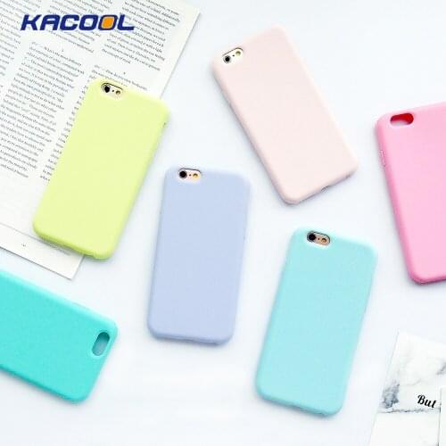 2019 KACOOL Candy Colors Case For iPhone 6 6S 8 Plus X Case Soft TPU Silicone Frosted Matte Back Cover For iPhone 7 7 Plus Cases