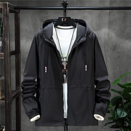 2020 Sports Casual Jacket Mens Stitching Solid Color Slim Hooded Zipper Men Clothes Jacket Mens Youth Thin Section Jackets