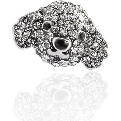 HPXmas Wholesale 5pcs/lot Accessories for Jewelry Cute Crystal Dog Fabrication Bijoux Jewelry Findings DIY Jewelry Accessories