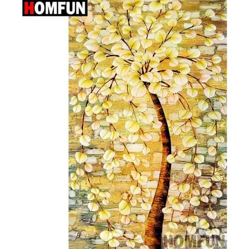 HOMFUN Full Square/Round Drill 5D DIY Diamond Painting "Tree scenery" Embroidery Cross Stitch 3D Home Decor A10695