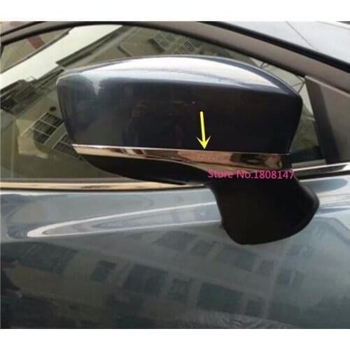 For Mazda2 Mazda 2 Demio 2015 2016 2017 2018 car sticker body eyebrow back rear view Rearview Side Mirror Cover trim frame 2pcs