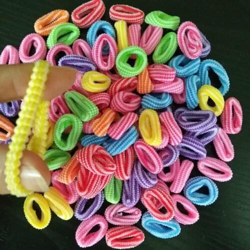 100pcs/pack,mix 10color,2cm diameter Elastic kid Hair band, hair rubber, hiar holder ties, Hair Accessories