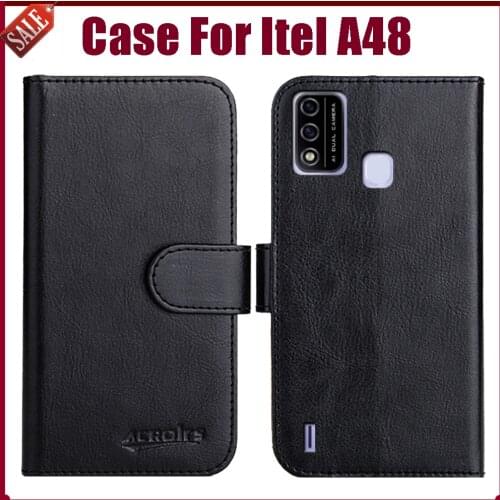 Hot! Itel A48 Case 6.1" Fashion 6 Colors Flip Soft Leather Wallet Protective Cover For Itel A48 Case Phone Bag