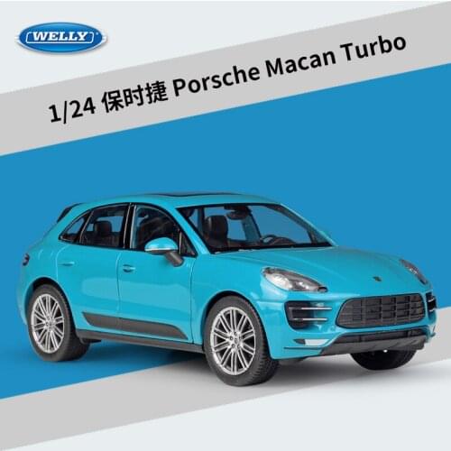 WELLY 1:24 Porsche Macan Turbo Alloy Car Model Die-cast Toy Souvenir Adult Collection Gifts Display