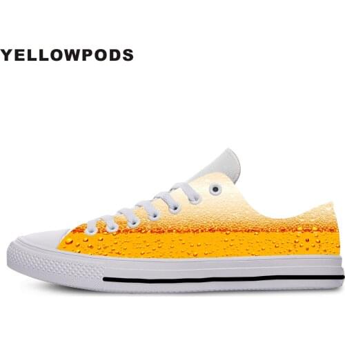 Mens Casual Shoes Fashion Hot AndBeer Style Unisex Customized Print Picture Breathable Canvas Light Couples Comfortable Shoes