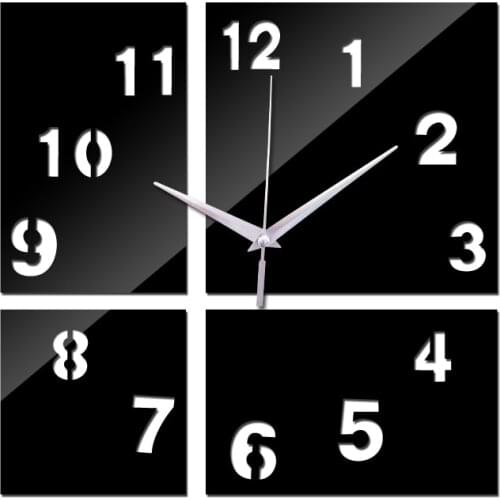 New Stickers hot sale clock Mirror watch home decoration clocks horloge Living Room Quartz Acrylic Modern