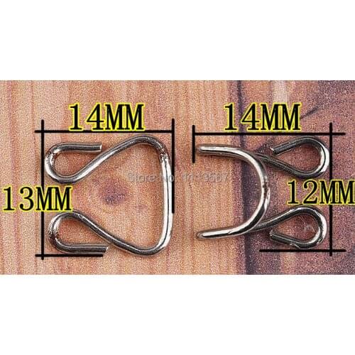 Wholesale 200Set Craft Silver Tone Steel Hook & Eyes Size 7# Waist Extender Sewing On Garment NK71