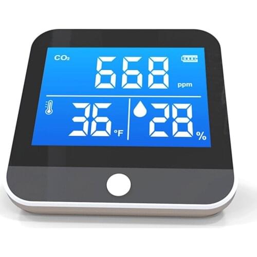 Portable Air Quality Monitor Temperature Humidity Monitor Infrared NDIR CO2 Detector Indoor CO2 Detection