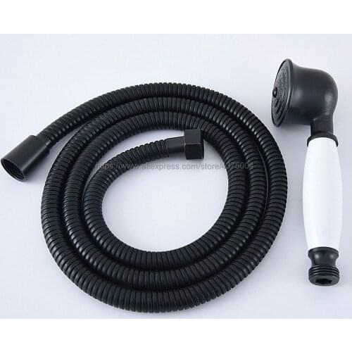 Black Oil Rubbed Brass Telephone Hand Held Shower Head & 1.5 m Hose Water Saving Handheld Sprayer Shower Set Nhh062