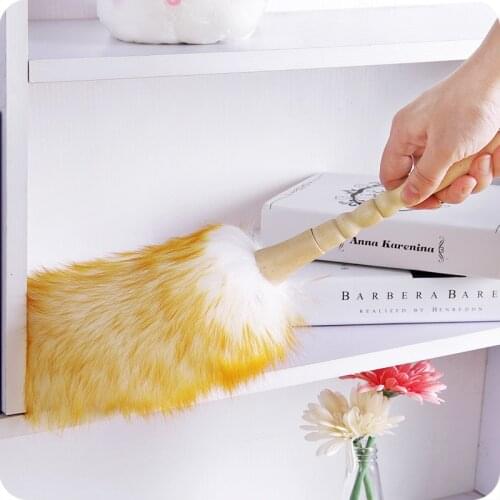 Vanzlife From The Dust Brush Household Feather Duster Dusting Cleaning Brush Brush for Dust Broom Wool Duster
