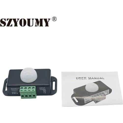 SZYOUMY DC12V 24V Led PIR Sensor Switch Controller Sensor Induction LED Dimmer Switch for 3528 5050 SMD Led Strip