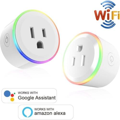 Wifi Smart Socket Power Plug Monitor 2019 US Plug Outlet Works Timer on /Off Compatible With Google Home Mini Alexa IFTTT