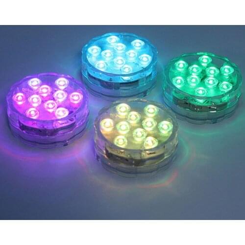 IP68 Waterproof Multi Color Submersible LED Light Underwater RGB Night Lamp Party Wedding Christmas Decoration Light