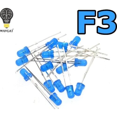 WAVGAT Blue F3 3mm LED Blue light emitting diode light-emitting Blue turn Blue 1000PCS