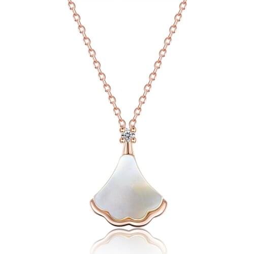ZEMIOR White Fritillary Shape Necklaces For Women Popular Fashion Girl Jewelry Porm Party Valentines Day Give Wife Gifts On Sale