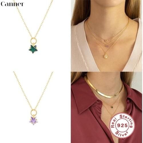 Canner 925 Sterling Silver Pendant Necklaces Snake Lock Clavicle Choker Necklaces For Women Wedding Jewelry collares 2020 W4