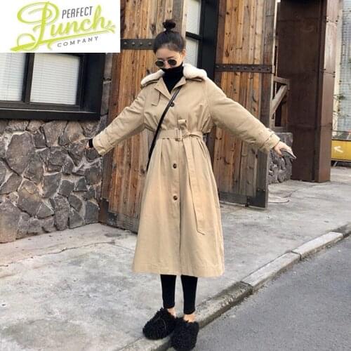 Winter Style Womens Korean Coat Women Clothing Loose Fur Collar Padded Jacket Female Abrigos Mujer Invierno 2021 LXR1087
